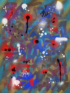 Broken Beat 03 – layered abstract composition with gestural marks and sprayed colour fields. Museum-grade giclée print on Hahnemühle German Etching 310gsm archival paper. Available in 30×40, 45×60, and 60×80 cm.