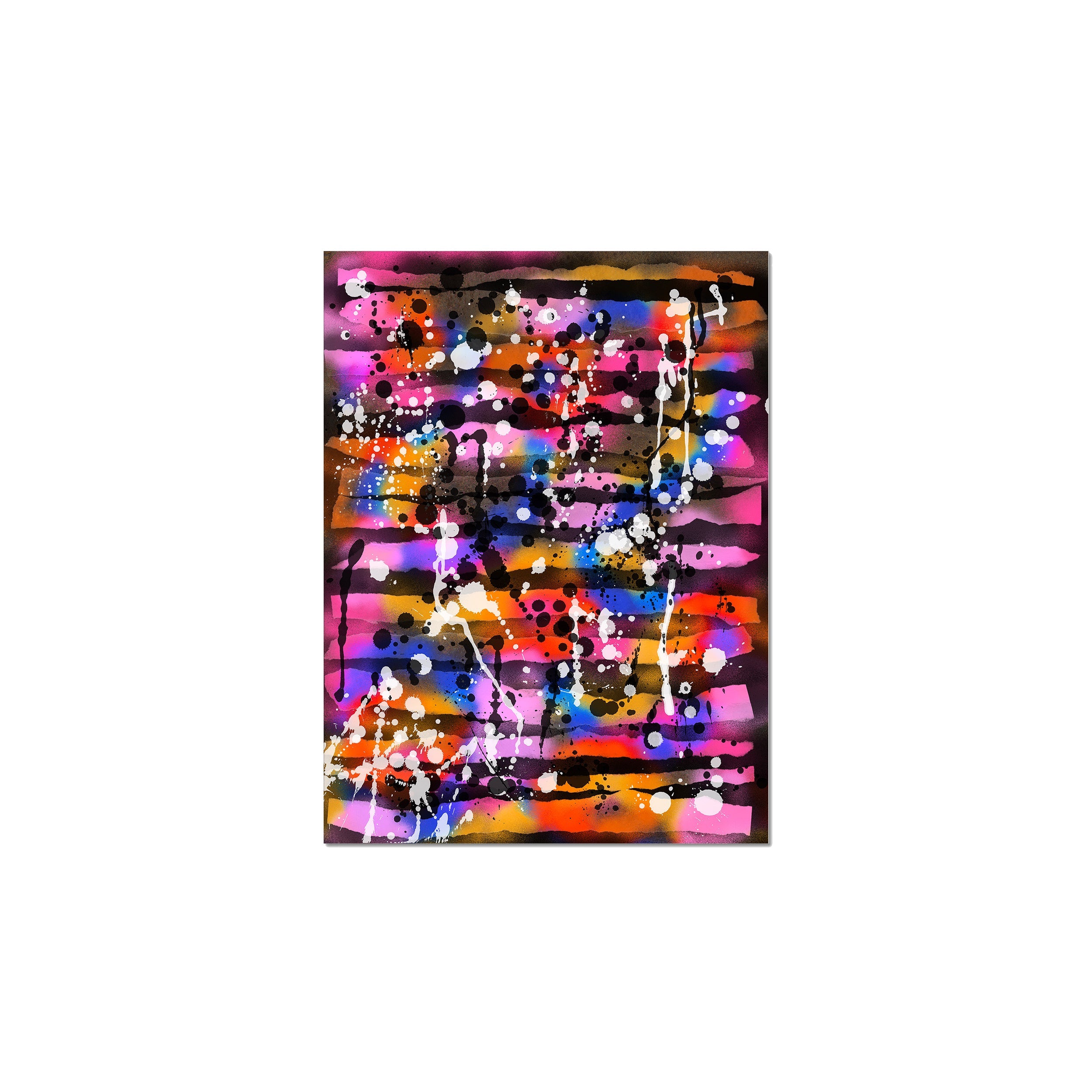 Broken Beat 05 – unframed 30×40 cm fine art print (12×16"). Layered abstract composition. Printed on Hahnemühle German Etching 310gsm archival paper.