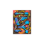Broken Beat 07 – unframed 30×40 cm fine art print (12×16"). Layered abstract composition. Printed on Hahnemühle German Etching 310gsm archival paper.