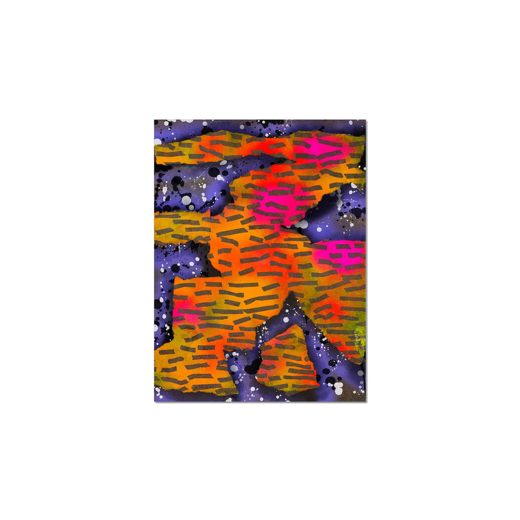 Broken Beat 10 – unframed 30×40 cm fine art print (12×16"). Layered abstract composition. Printed on Hahnemühle German Etching 310gsm archival paper.