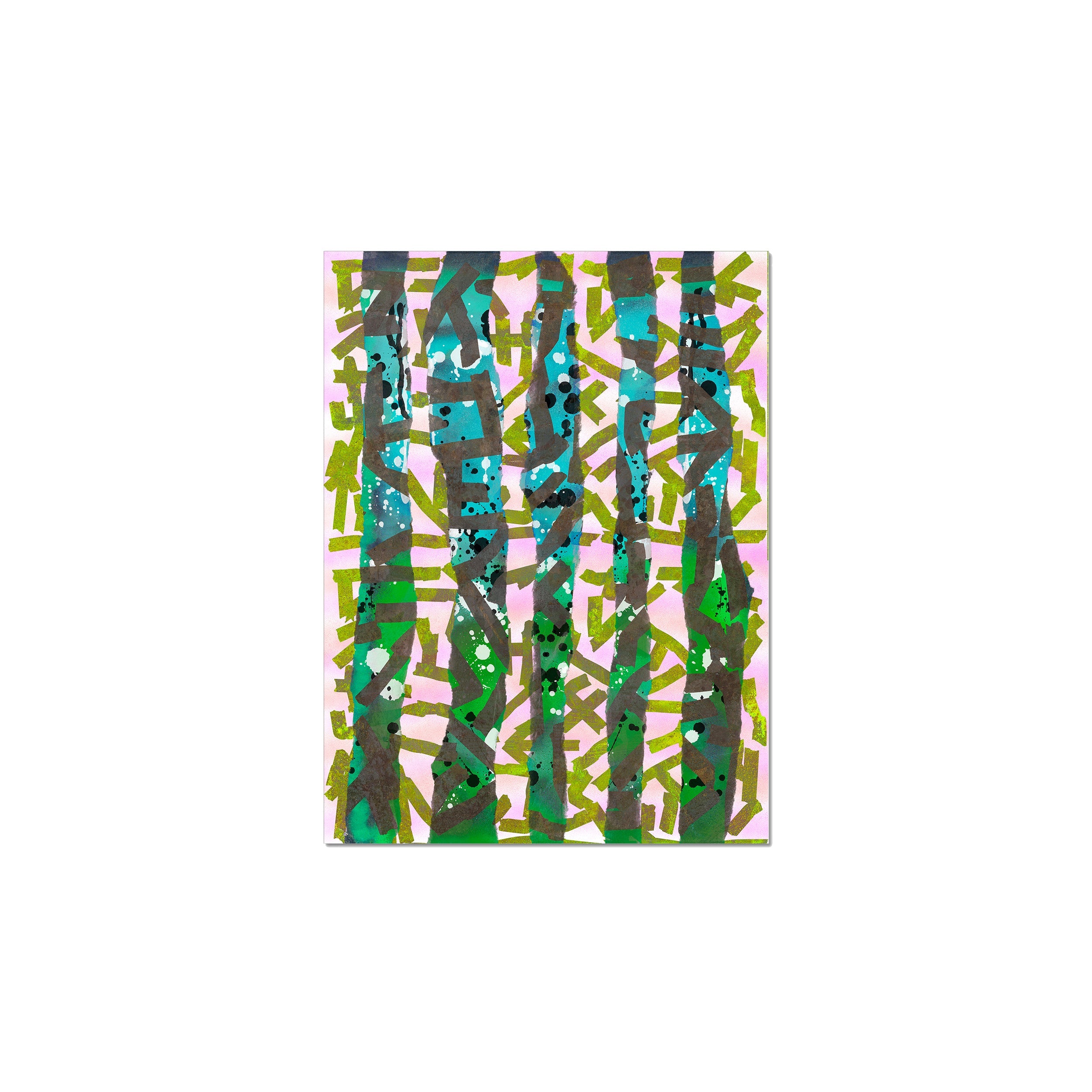 Broken Beat 11 – unframed 30×40 cm fine art print (12×16"). Layered abstract composition. Printed on Hahnemühle German Etching 310gsm archival paper.