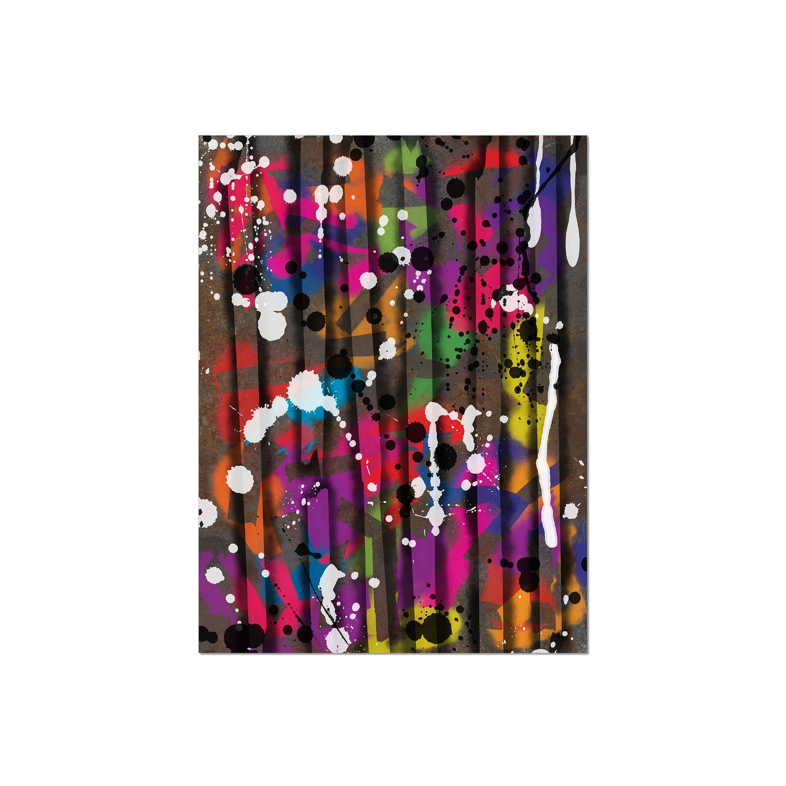 Broken Beat 12 – unframed 45×60 cm fine art print (18×24"). Layered abstract composition. Printed on Hahnemühle German Etching 310gsm archival paper.