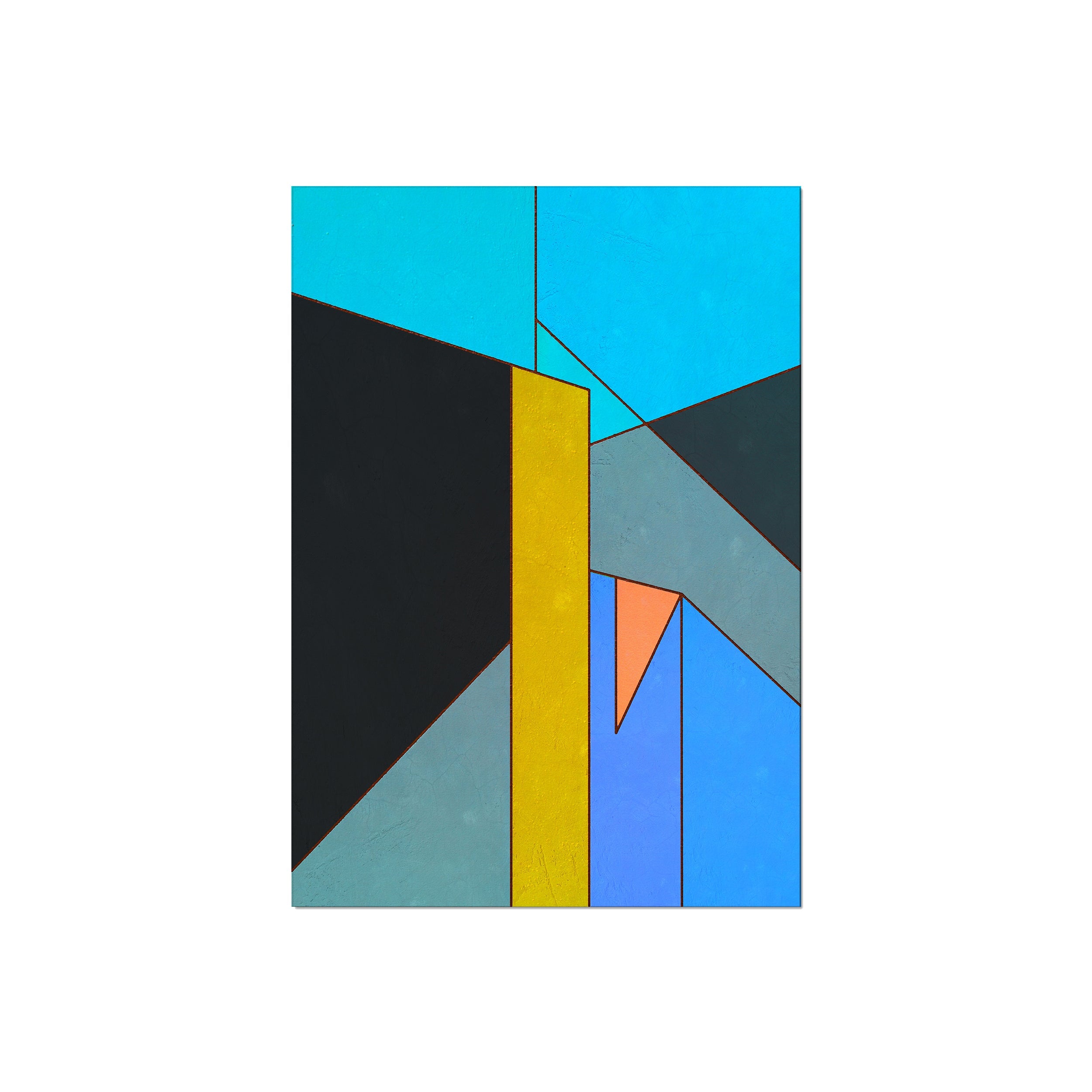 Constructed Fields 01 – unframed A2 fine art print (42×59.4cm). Abstract geometric colour-field composition. Printed on Hahnemühle German Etching 310gsm archival paper.
