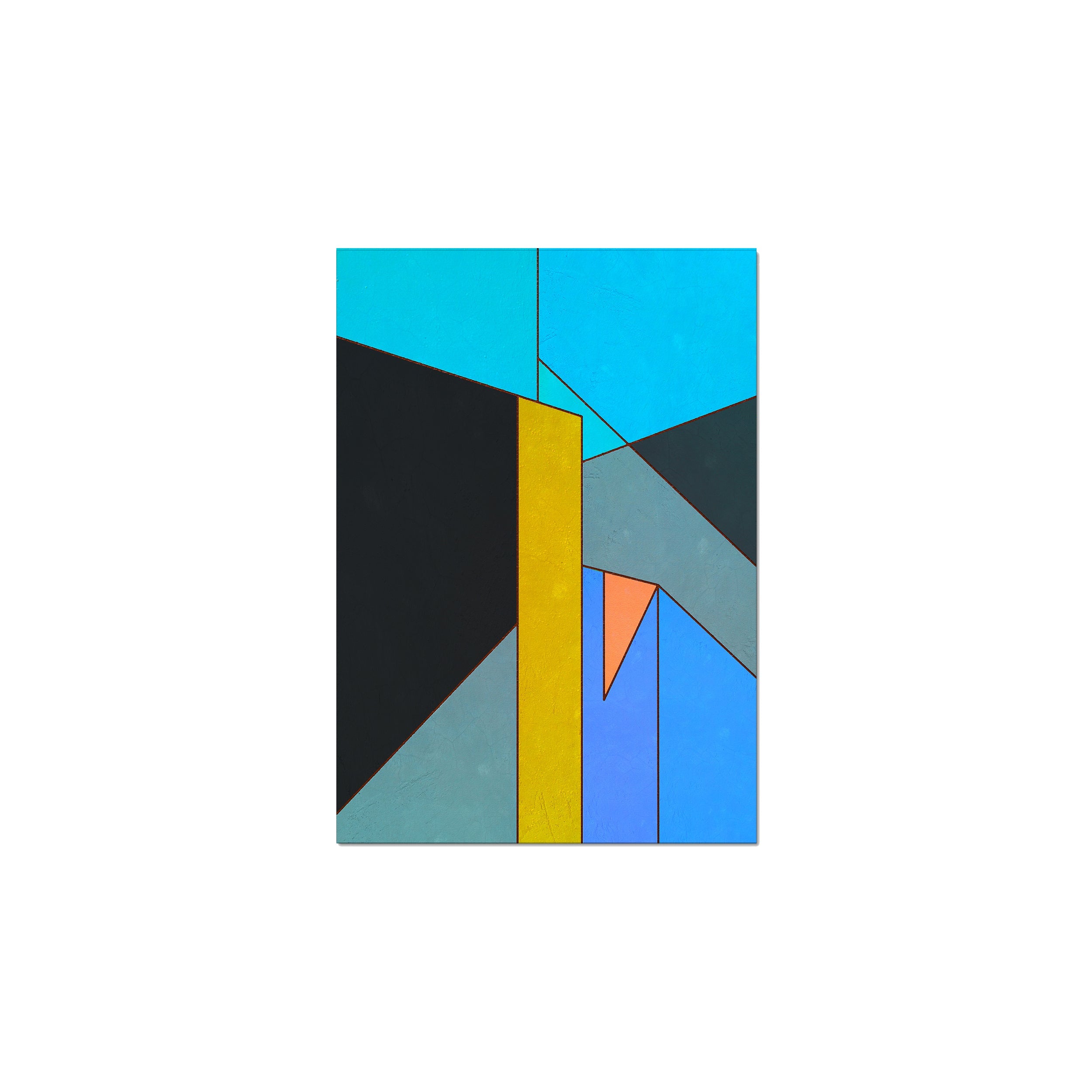 Constructed Fields 01 – unframed A3 fine art print (29.7×42cm). Abstract geometric colour-field composition. Printed on Hahnemühle German Etching 310gsm archival paper.