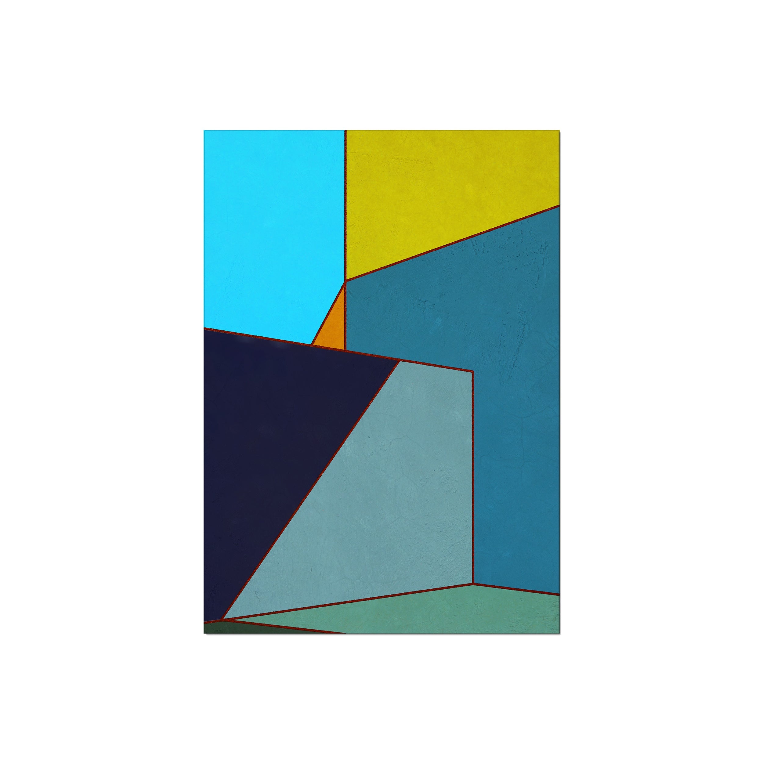Constructed Fields 03 – unframed A2 fine art print (42×59.4cm). Abstract geometric colour-field composition. Printed on Hahnemühle German Etching 310gsm archival paper.