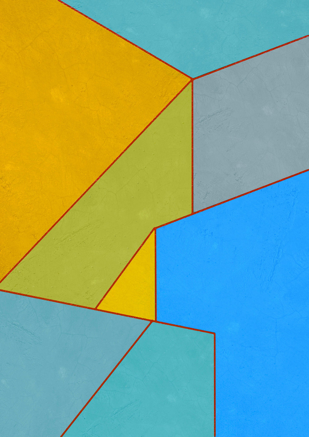 Constructed Fields 04 artwork main image. Abstract geometric colour-field fine art print on white background.
