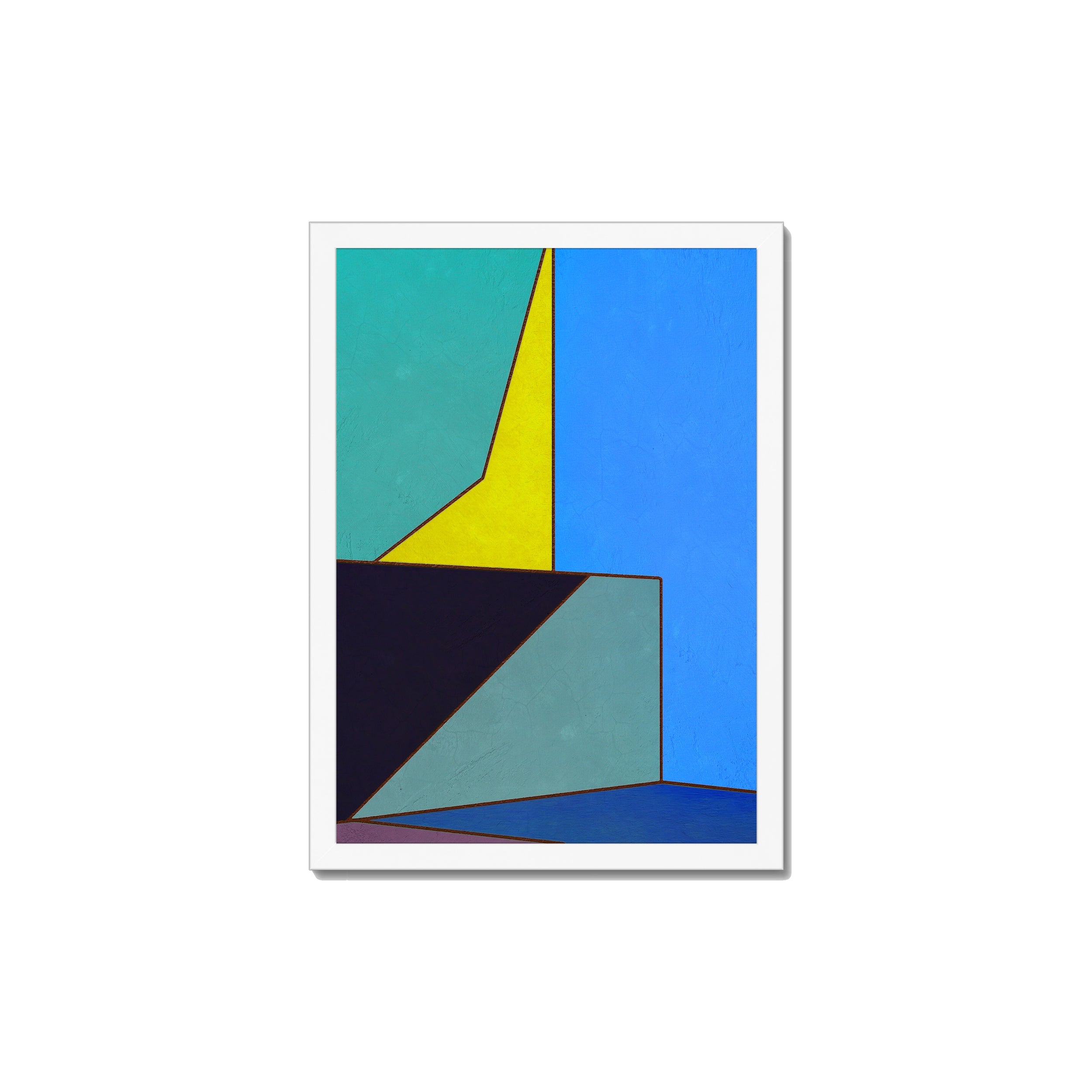 Constructed Fields 05 A3 29.7x42cm print in white box frame mockup.