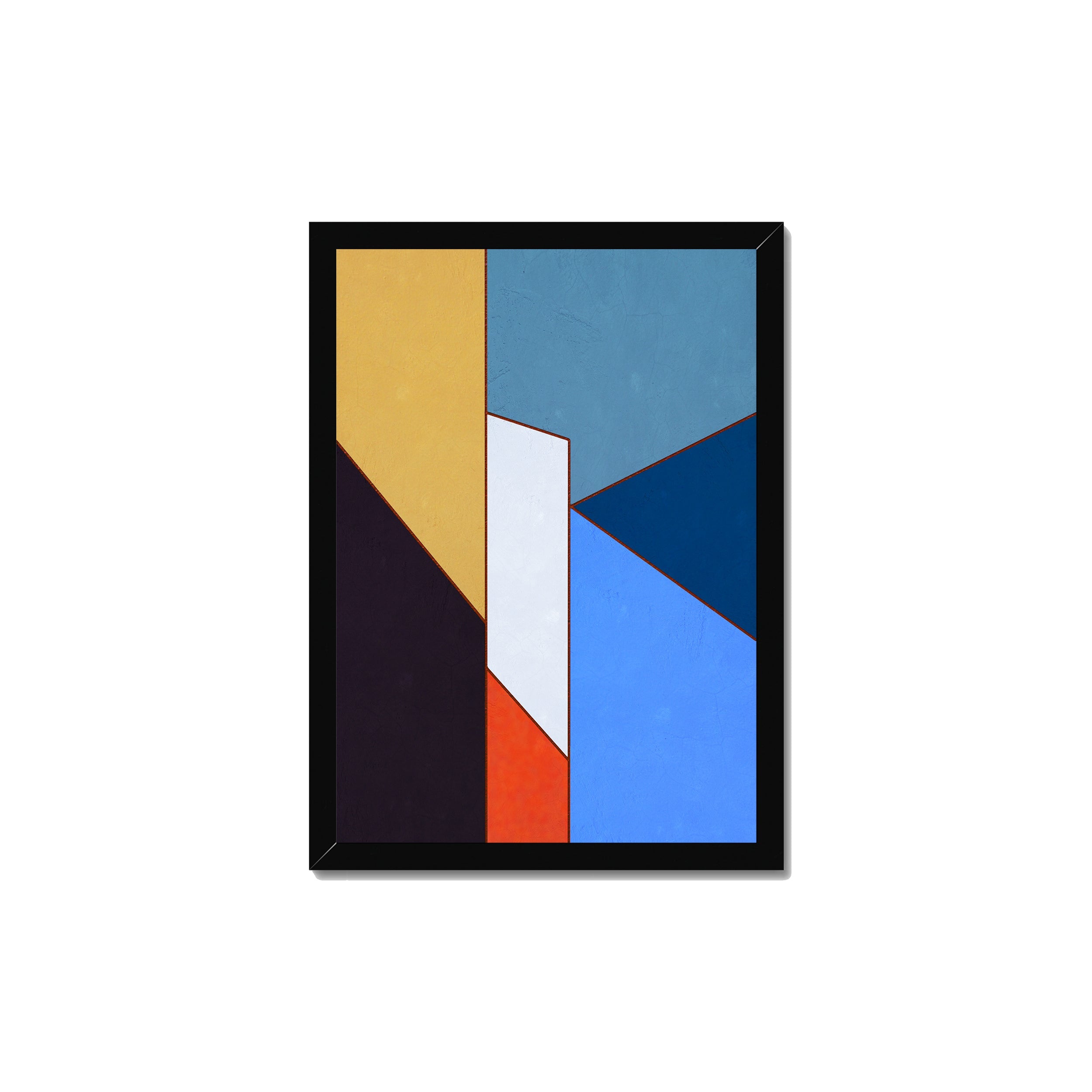 Constructed Fields 08 A3 29.7x42cm print in black box frame mockup.