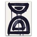 Composition in Ink 07 – pure abstract giclée art print in black ink, contemporary minimalist wall art, portrait format, 45×60 cm, Open Wall Studio Studies in Ink collection