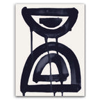 Composition in Ink 07 – pure abstract giclée art print in black ink, contemporary minimalist wall art, portrait format, 45×60 cm, Open Wall Studio Studies in Ink collection