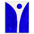 Composition in Ink 08 – pure abstract giclée art print in blue ink, contemporary minimalist wall art, portrait format, 60×80 cm, Open Wall Studio Studies in Ink collection