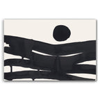 Composition in Ink 10 – pure abstract giclée art print in black ink, contemporary minimalist wall art, landscape format, 45×30 cm, Open Wall Studio Studies in Ink collection