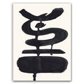 Composition in Ink 19 – pure abstract giclée art print in black ink, contemporary minimalist wall art, portrait format, 45×60 cm, Open Wall Studio Studies in Ink collection