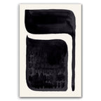 Composition in Ink 06 – pure abstract giclée art print in black ink, contemporary minimalist wall art, portrait format, 30×45 cm, Open Wall Studio Studies in Ink collection