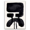 Composition in Ink 20 – pure abstract giclée art print in black ink, contemporary minimalist wall art, portrait format, Open Wall Studio Studies in Ink collection