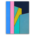 Constructed Fields 02 – abstract geometric colour-field composition featuring structured shapes and balanced colour fields on white background. Fine art giclée print available in multiple sizes.