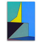 Constructed Fields 05 – abstract geometric colour-field composition featuring structured shapes and balanced colour fields on white background. Fine art giclée print available in multiple sizes.