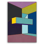 Constructed Fields 07 – abstract geometric colour-field composition featuring structured shapes and balanced colour fields on white background. Fine art giclée print available in multiple sizes.