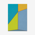 Constructed Fields 09 – abstract geometric colour-field composition featuring structured shapes and balanced colour fields on white background. Fine art giclée print available in multiple sizes.
