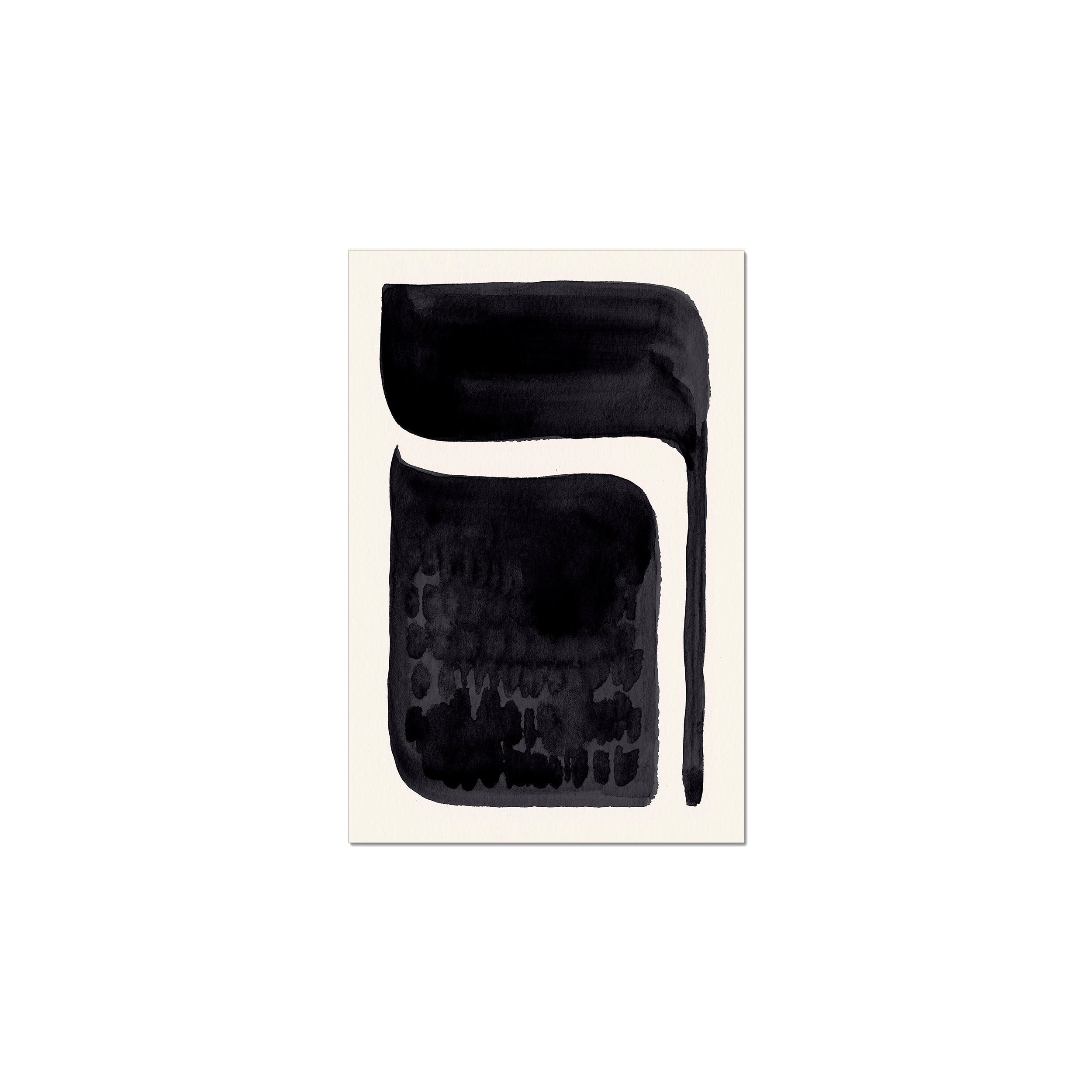Ink Composition 06 black ink, unframed 30x45cm fine art giclée print.
