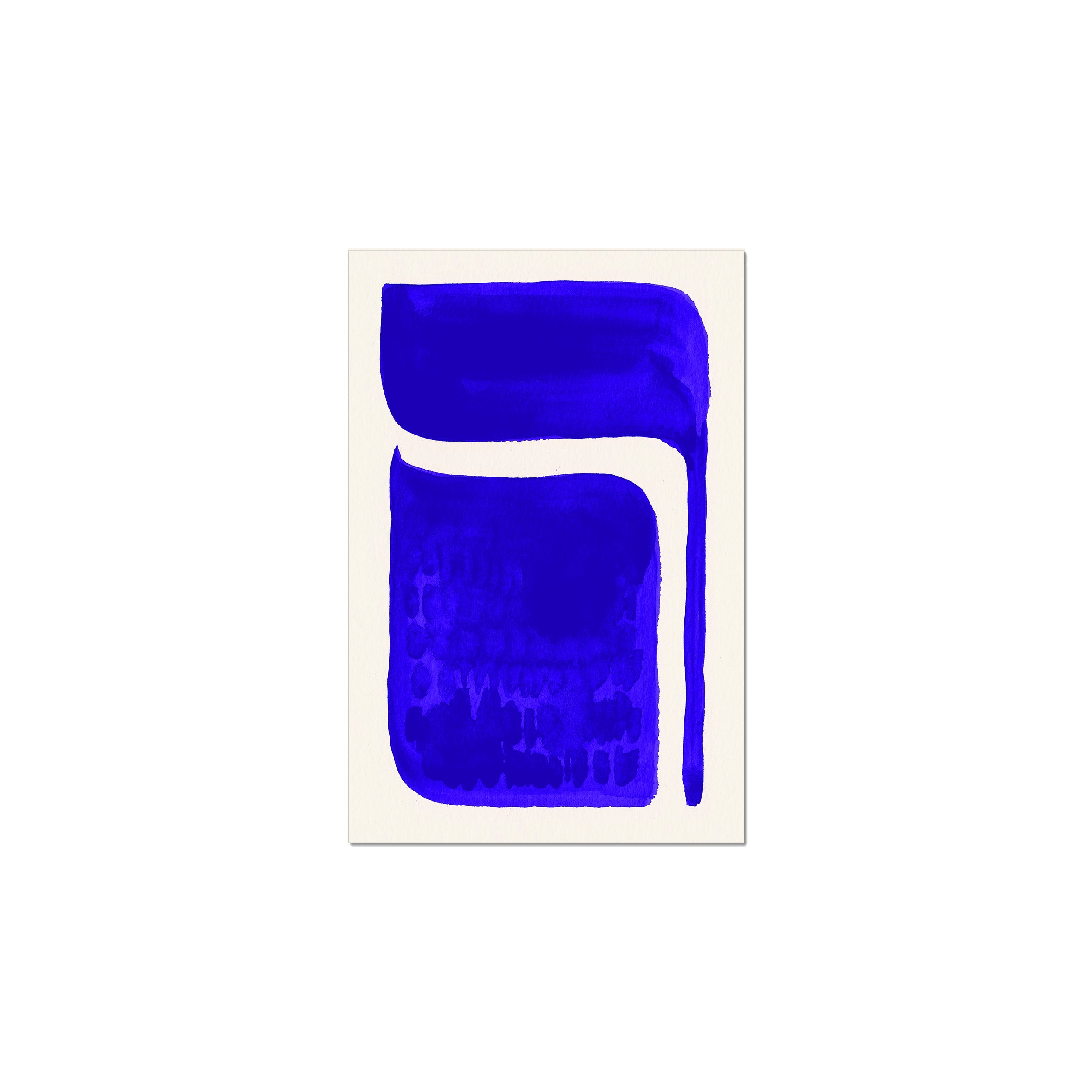 Ink Composition 06 blue ink, unframed 30x45cm fine art giclée print.