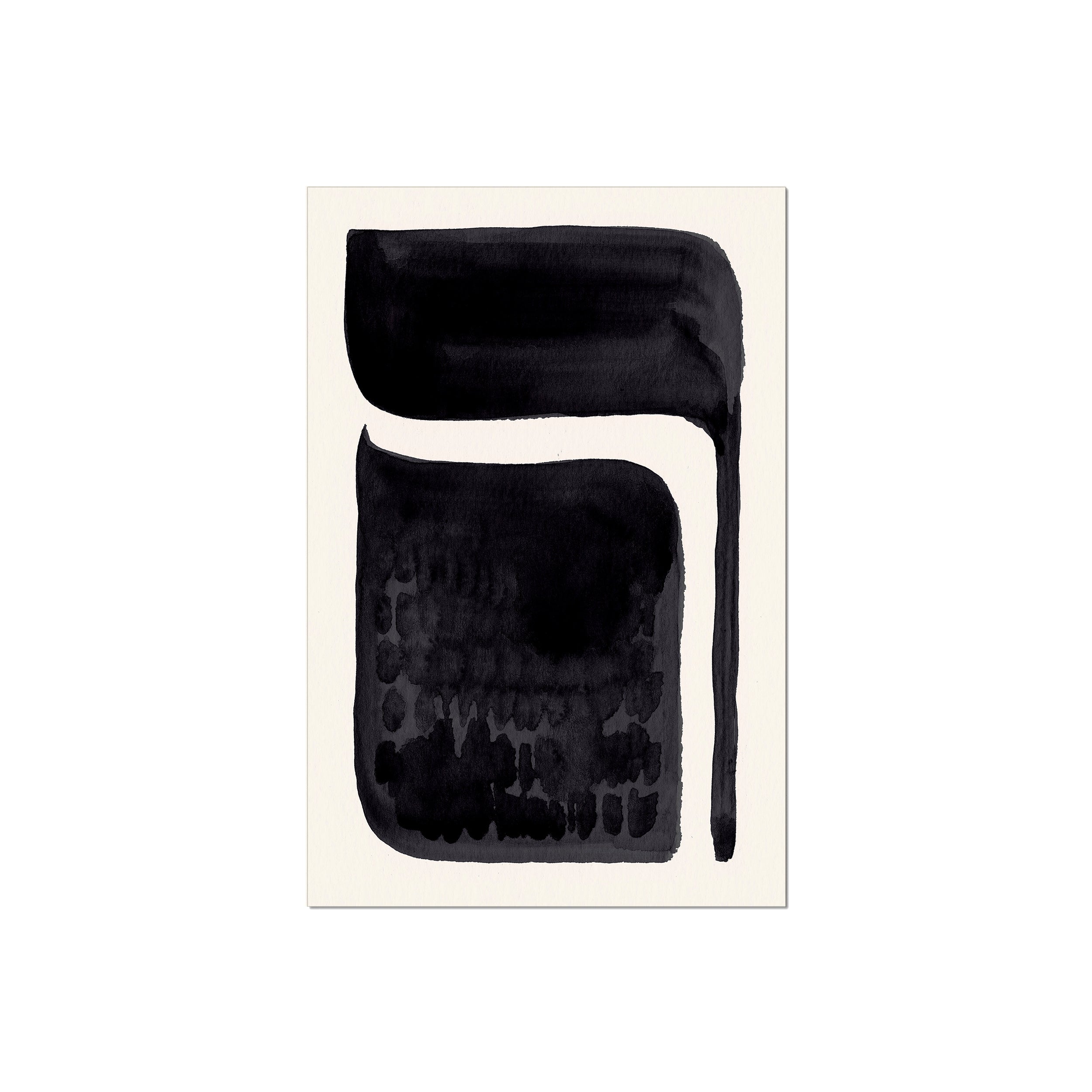 Ink Composition 06 black ink, unframed 40x60cm fine art giclée print.
