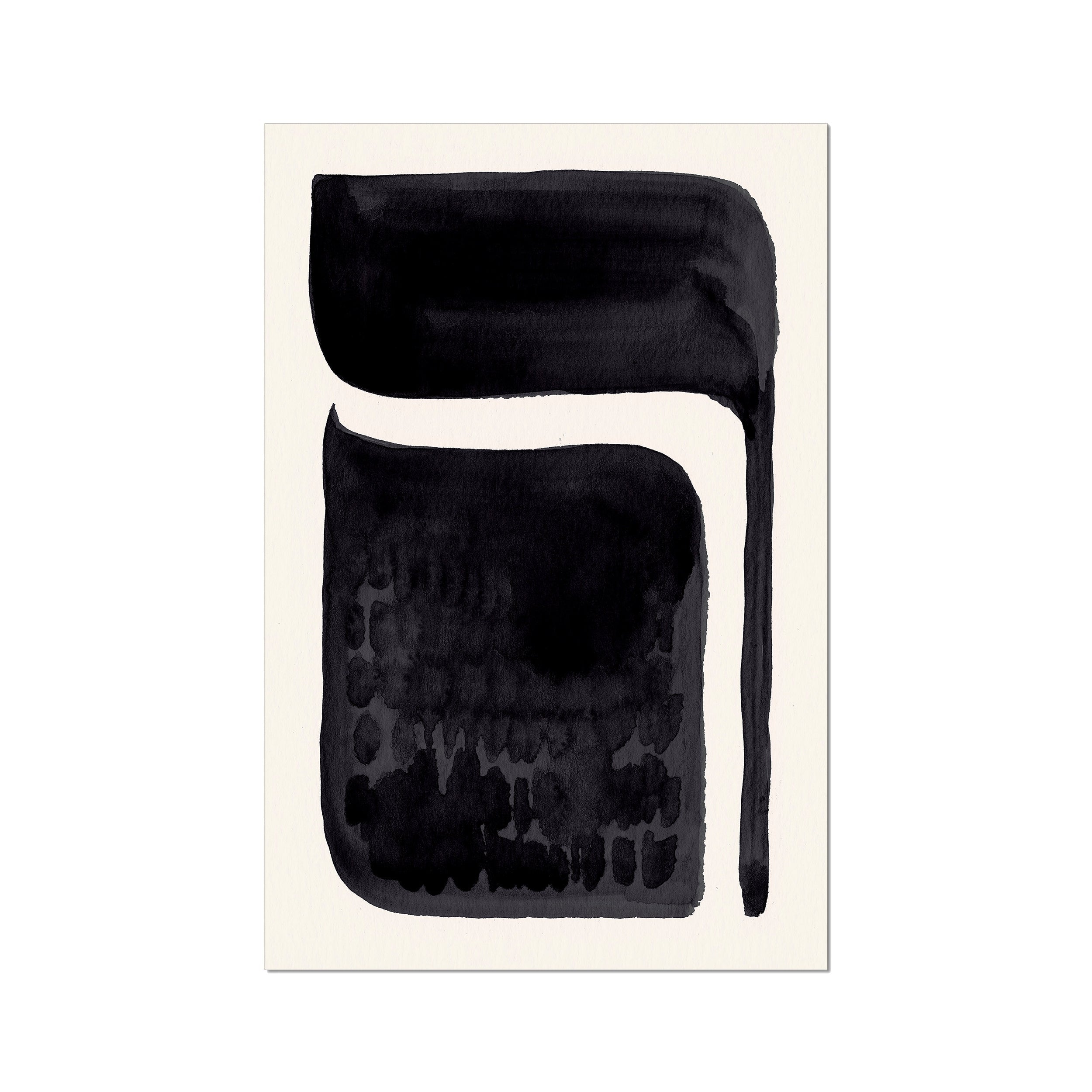 Ink Composition 06 black ink, unframed 60x90cm fine art giclée print.