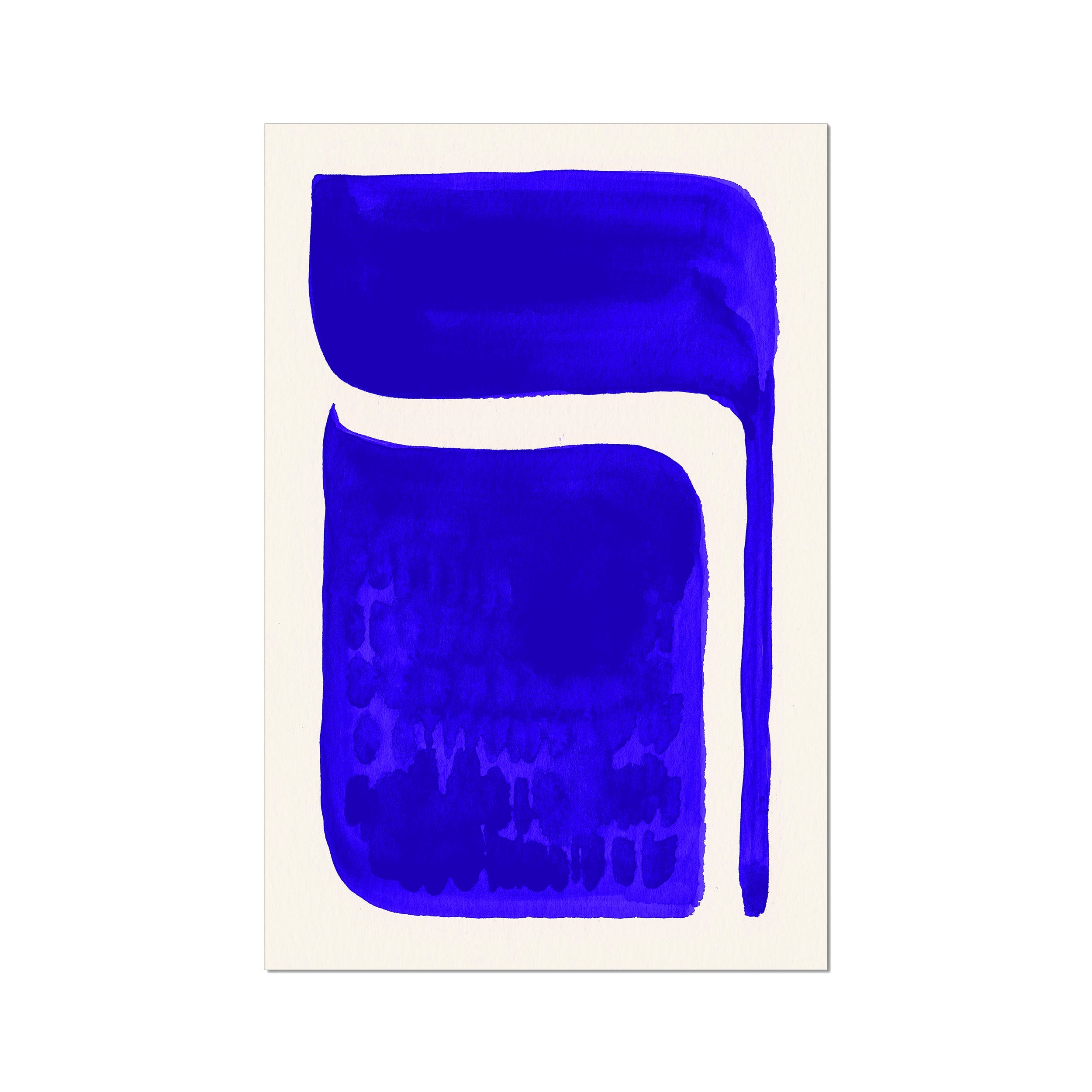 Ink Composition 06 blue ink, unframed 60x90cm fine art giclée print.