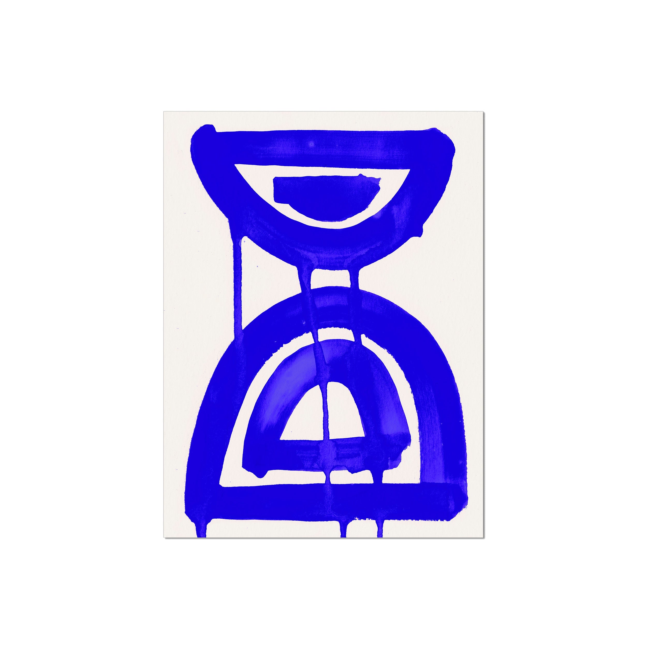 Ink Composition 07 blue ink, unframed 45x60cm fine art giclée print.