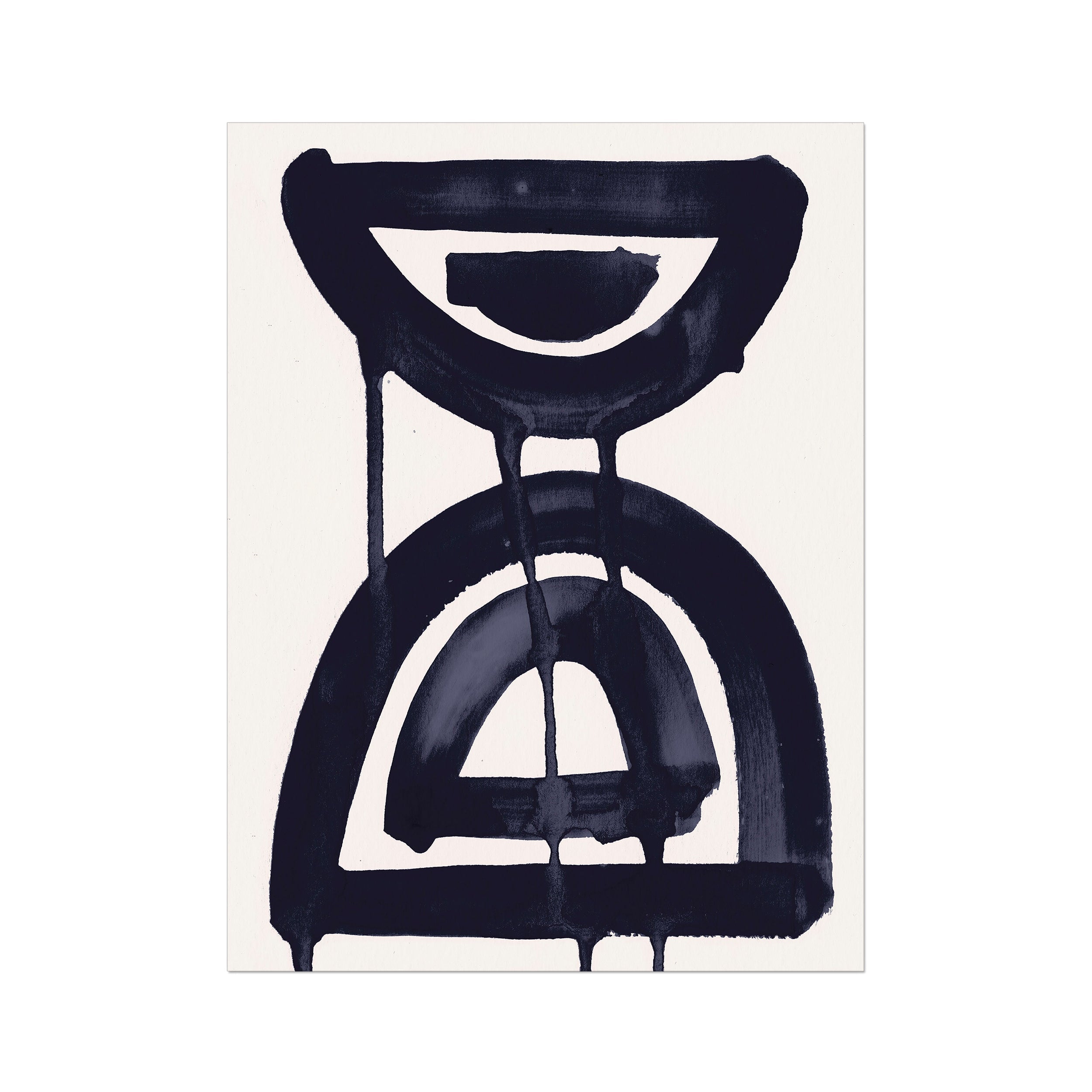 Ink Composition 07 black ink, unframed 60x80cm fine art giclée print.