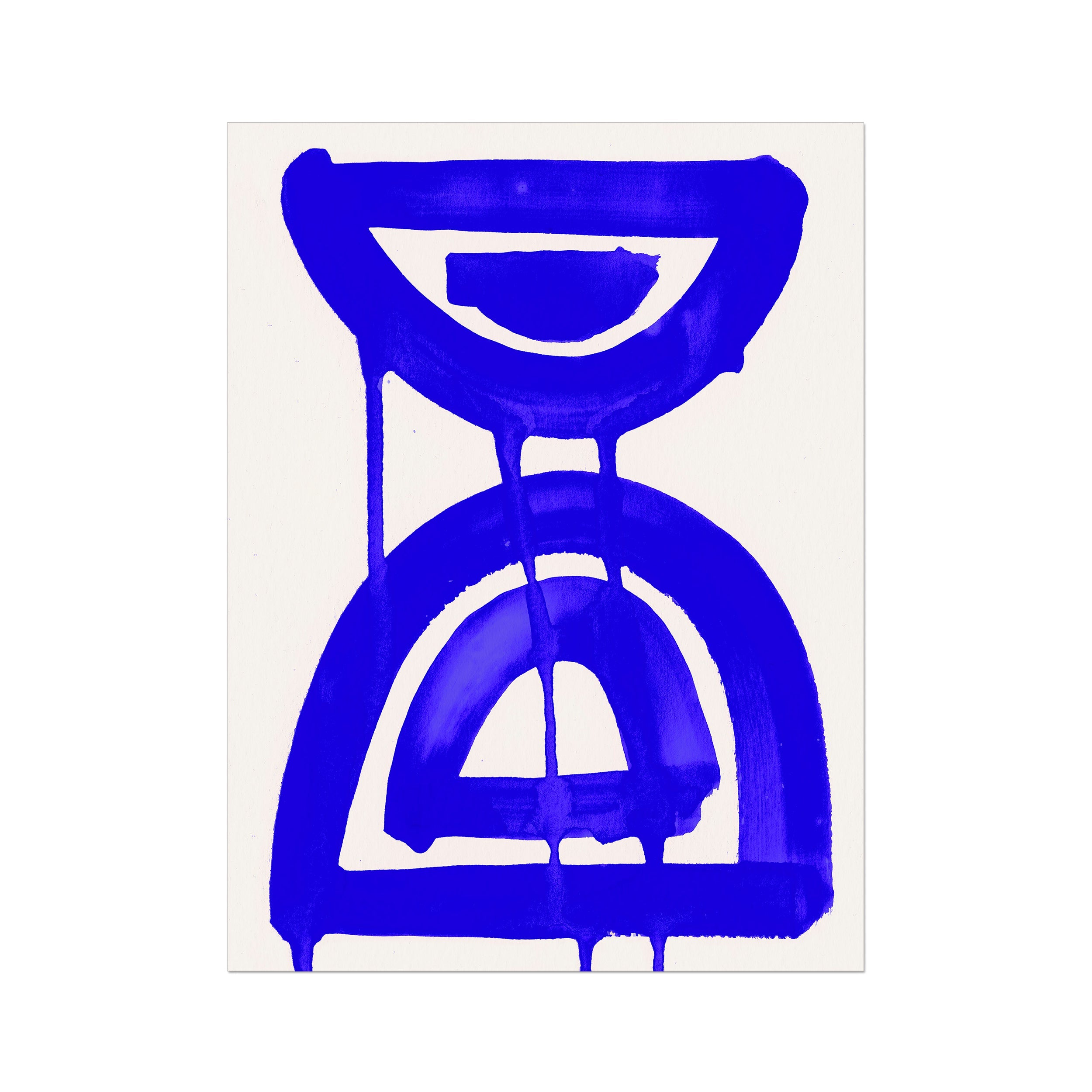 Ink Composition 07 blue ink, unframed 60x80cm fine art giclée print.