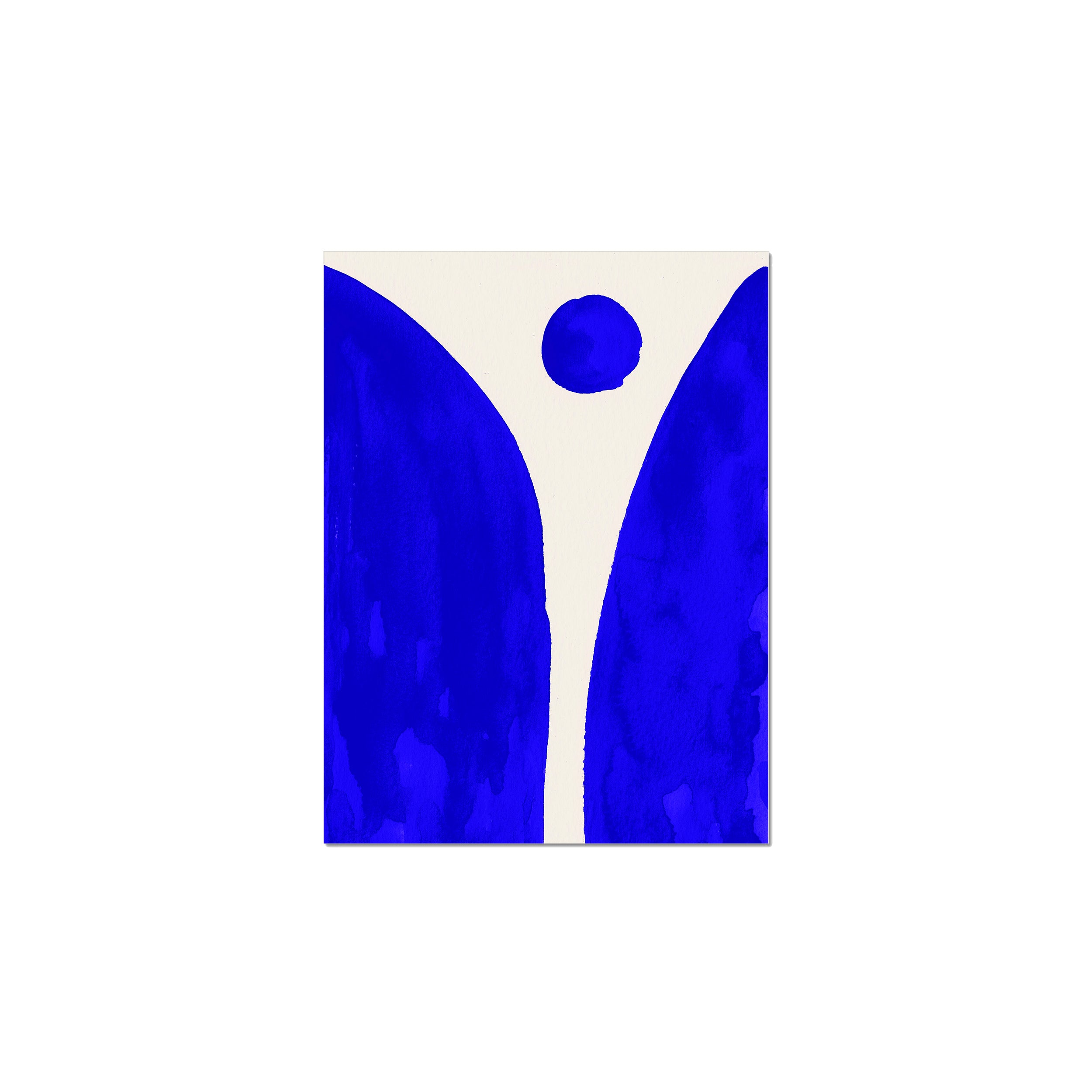 Ink Composition 08 blue ink, unframed 30x40cm fine art giclée print.