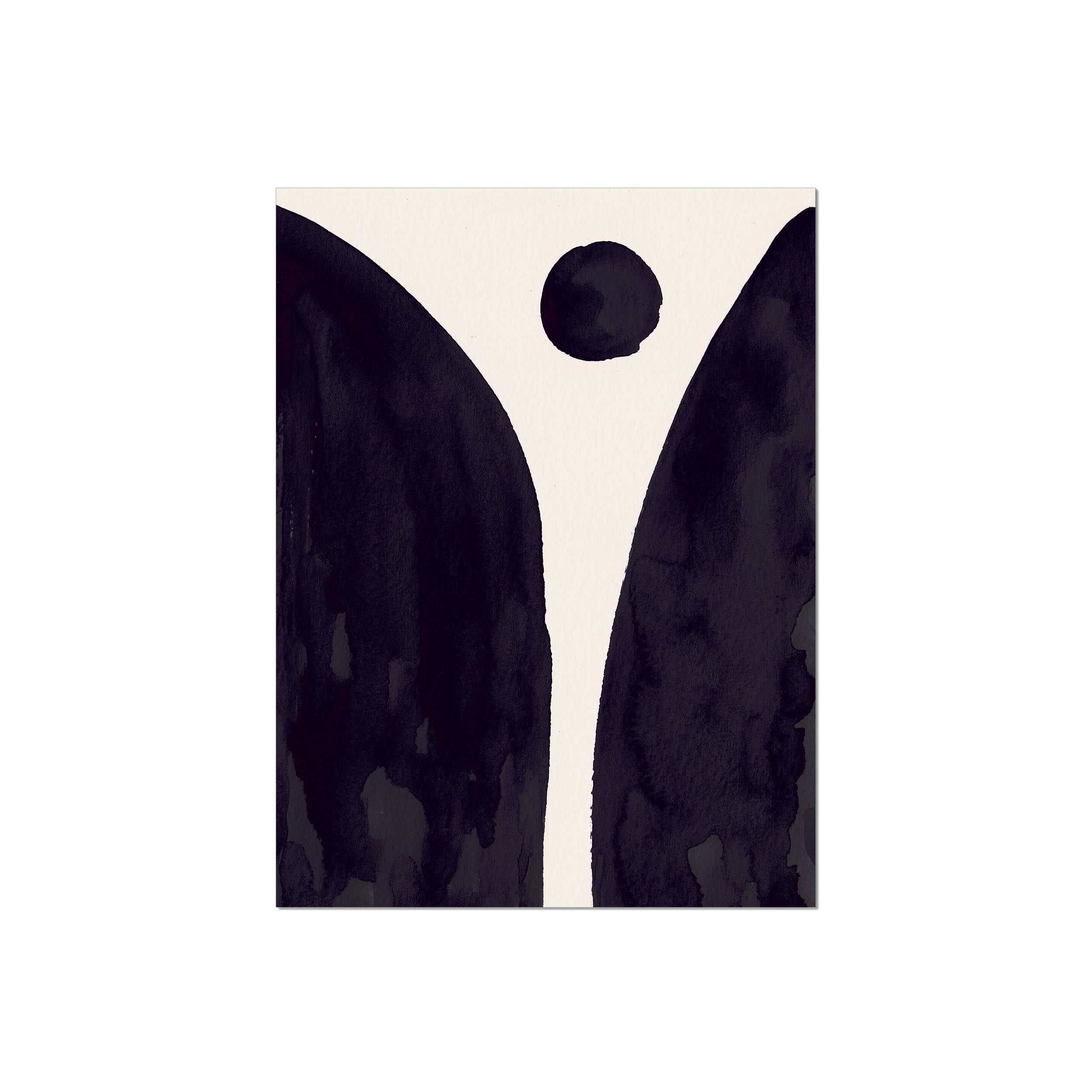 Ink Composition 08 black ink, unframed 45x60cm fine art giclée print.