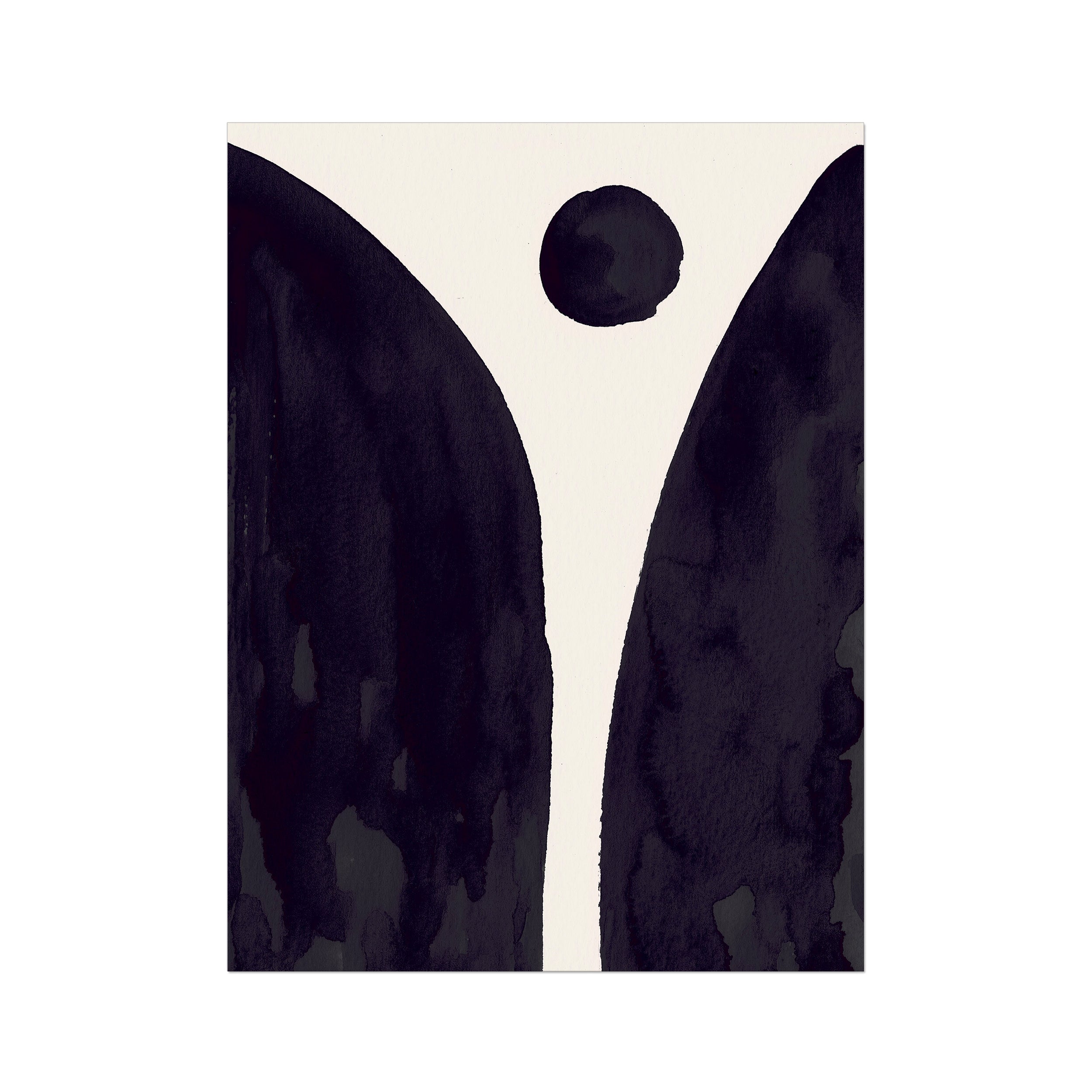 Ink Composition 08 black ink, unframed 60x80cm fine art giclée print.