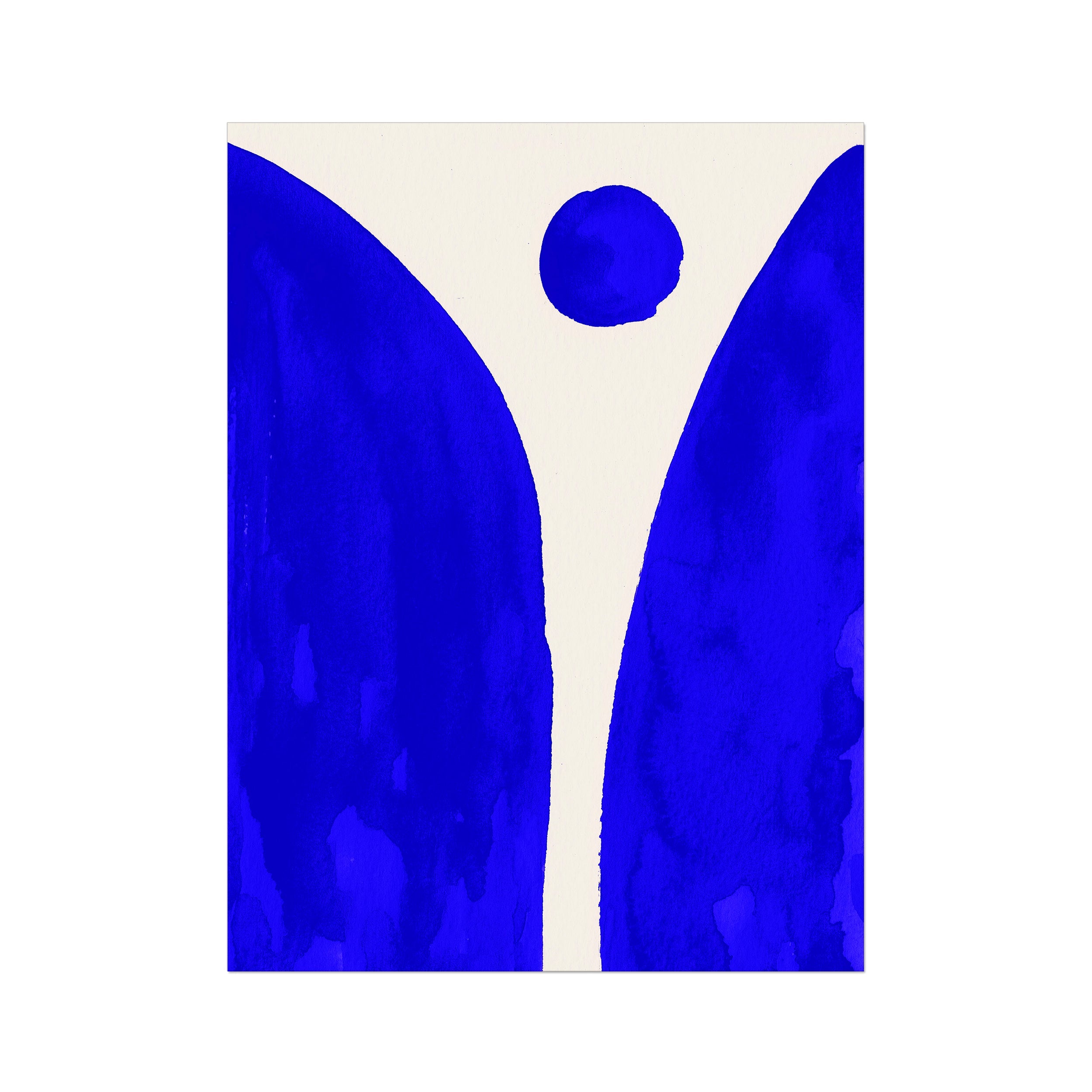 Ink Composition 08 blue ink, unframed 60x80cm fine art giclée print.