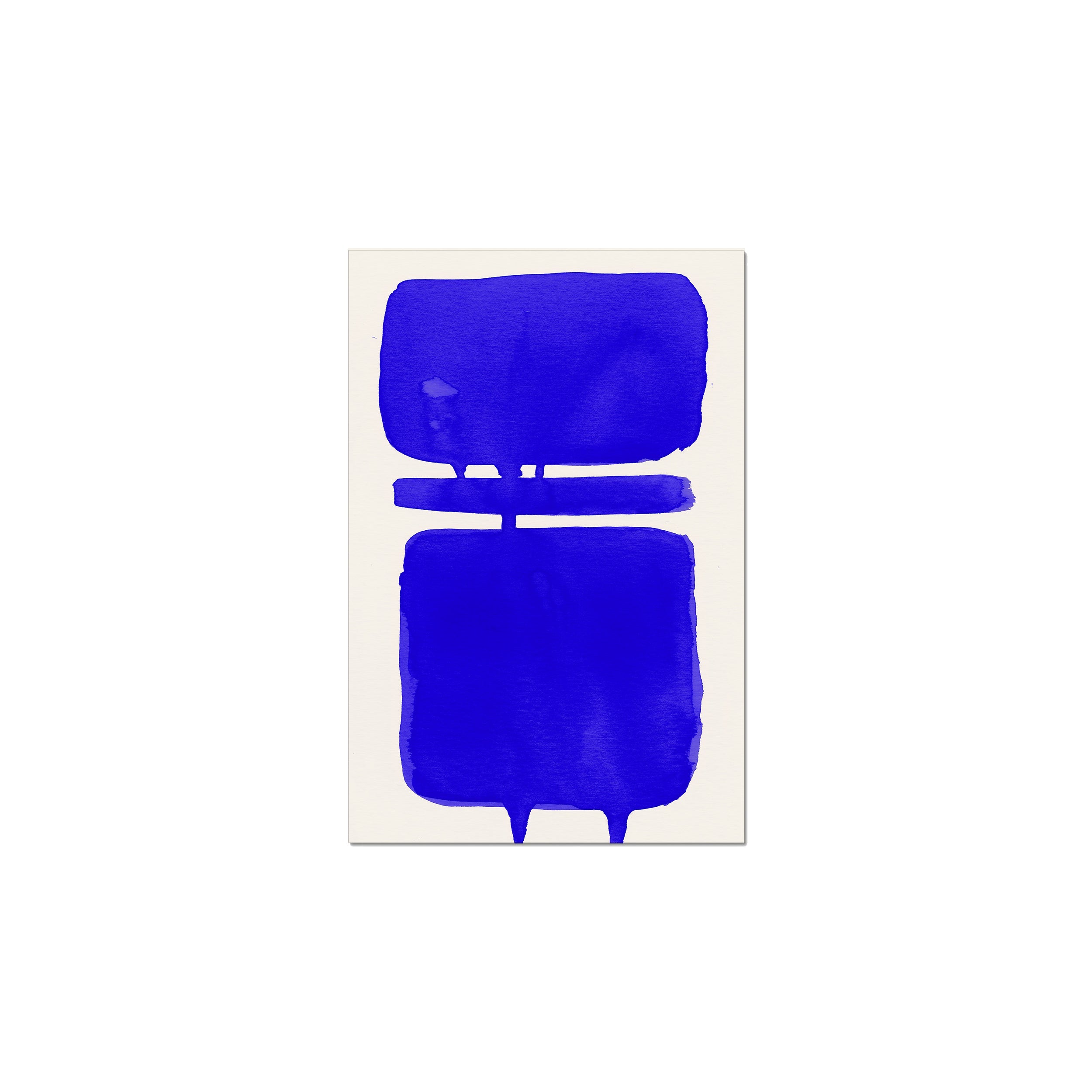 Ink Composition 18 blue ink, unframed 30x45cm fine art giclée print.