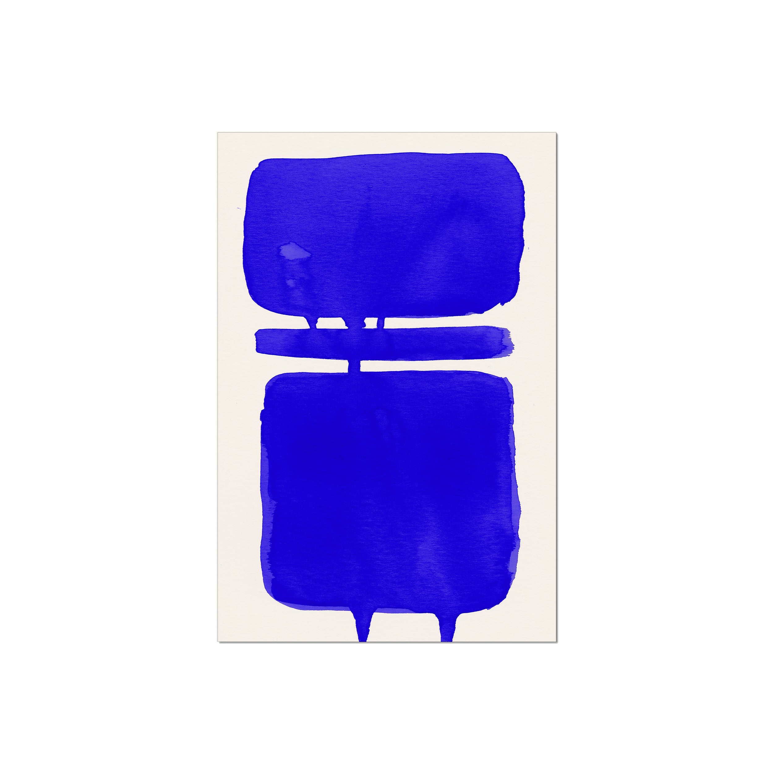 Ink Composition 18 blue ink, unframed 40x60cm fine art giclée print.
