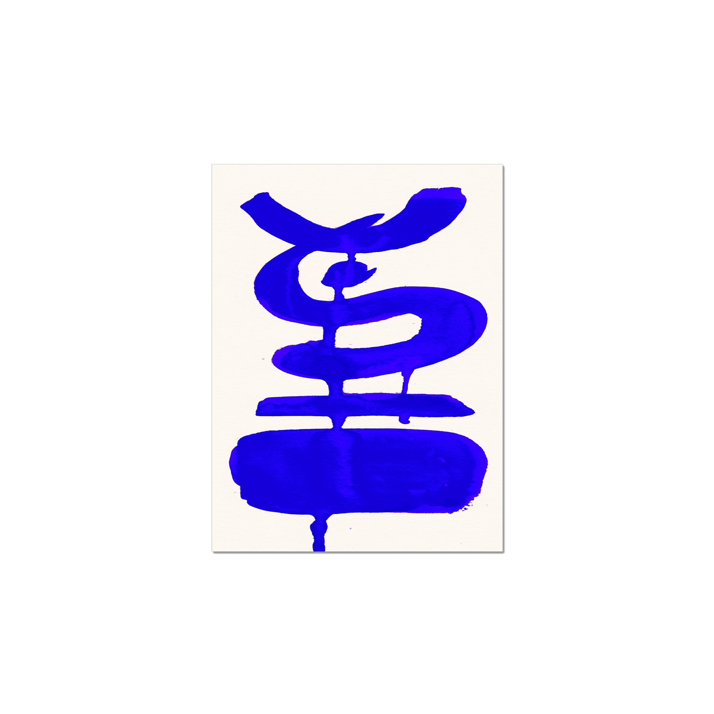 Ink Composition 19 blue ink, unframed 30x40cm fine art giclée print.