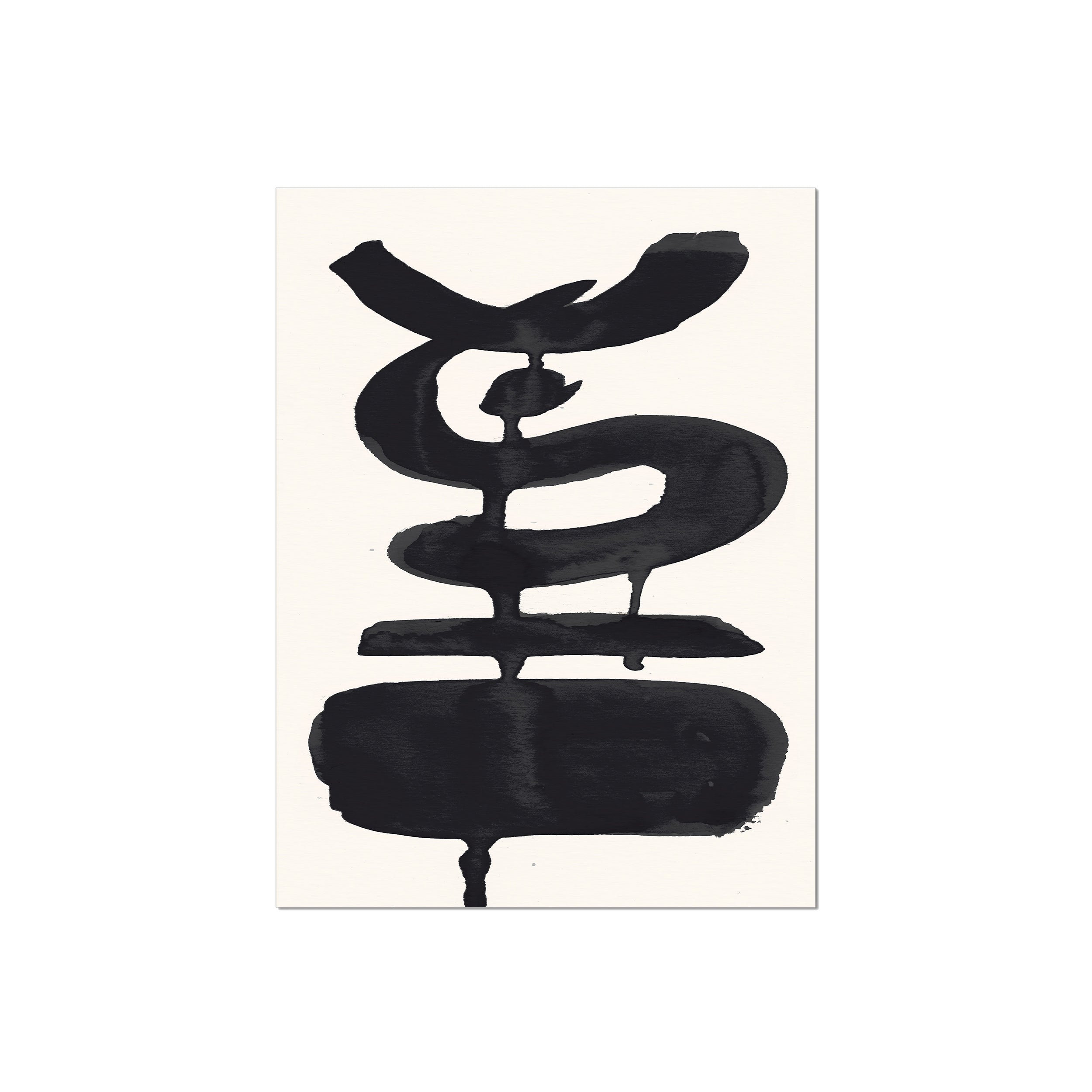 Ink Composition 19 black ink, unframed 45x60cm fine art giclée print.