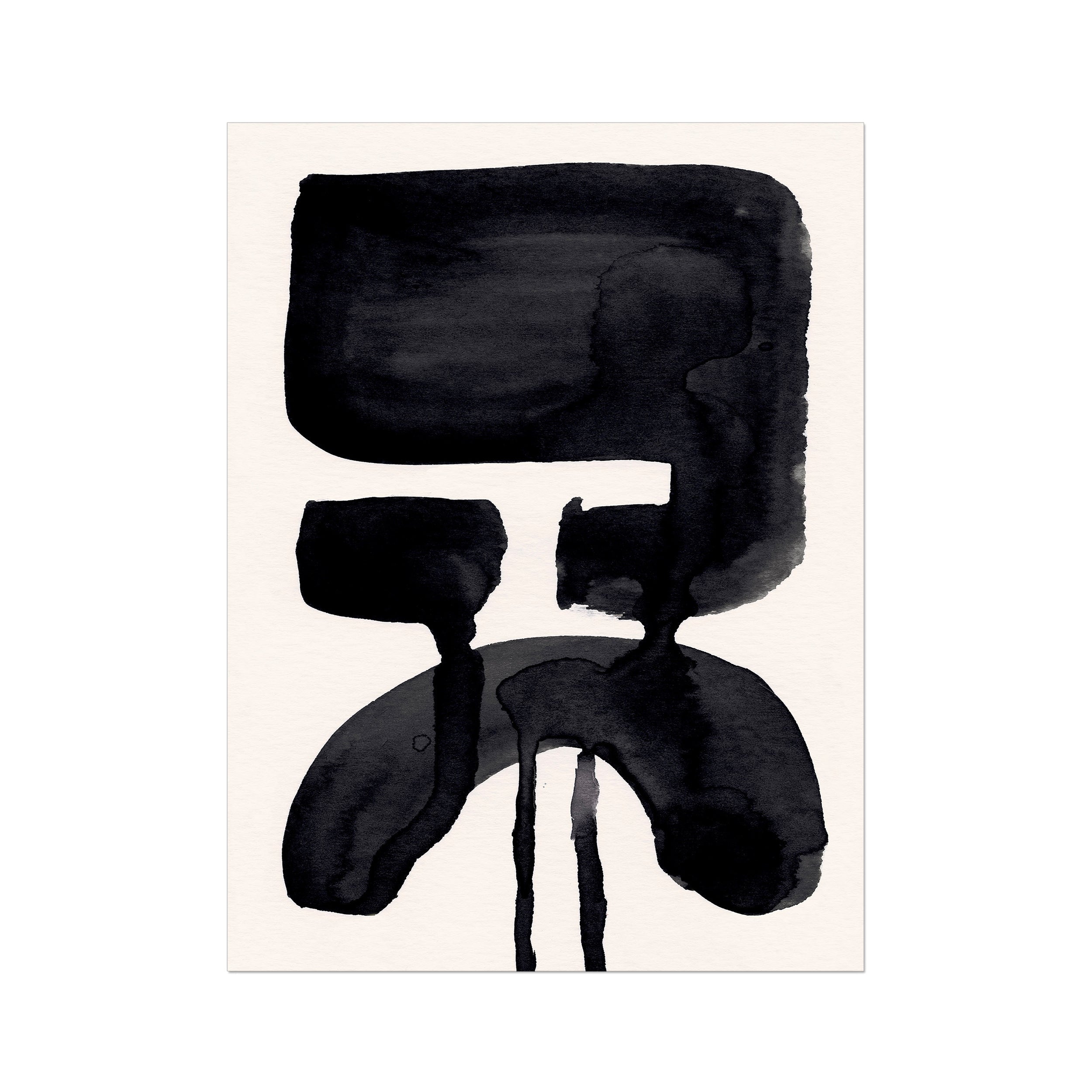 Ink Composition 20 black ink, unframed 60x80cm fine art giclée print.