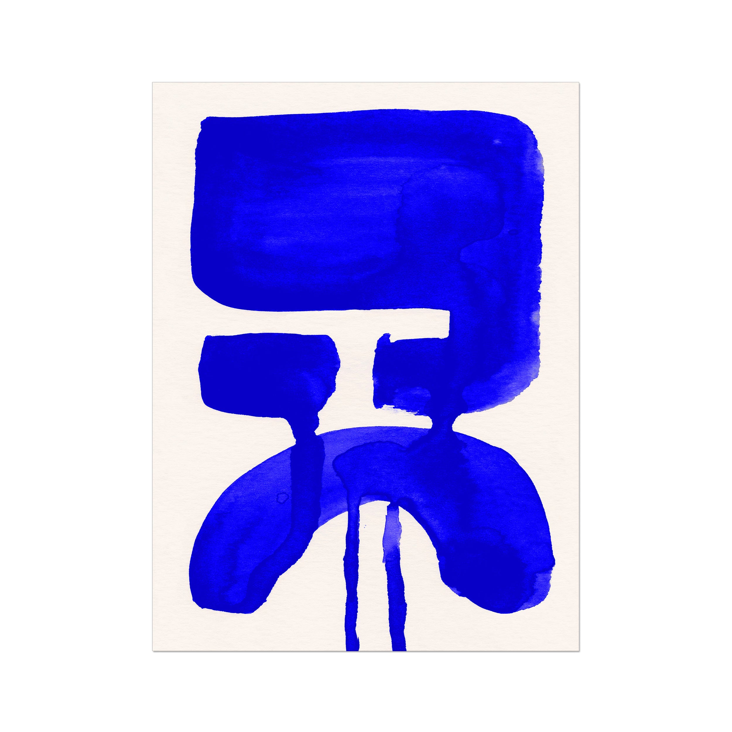 Ink Composition 20 blue ink, unframed 60x80cm fine art giclée print.