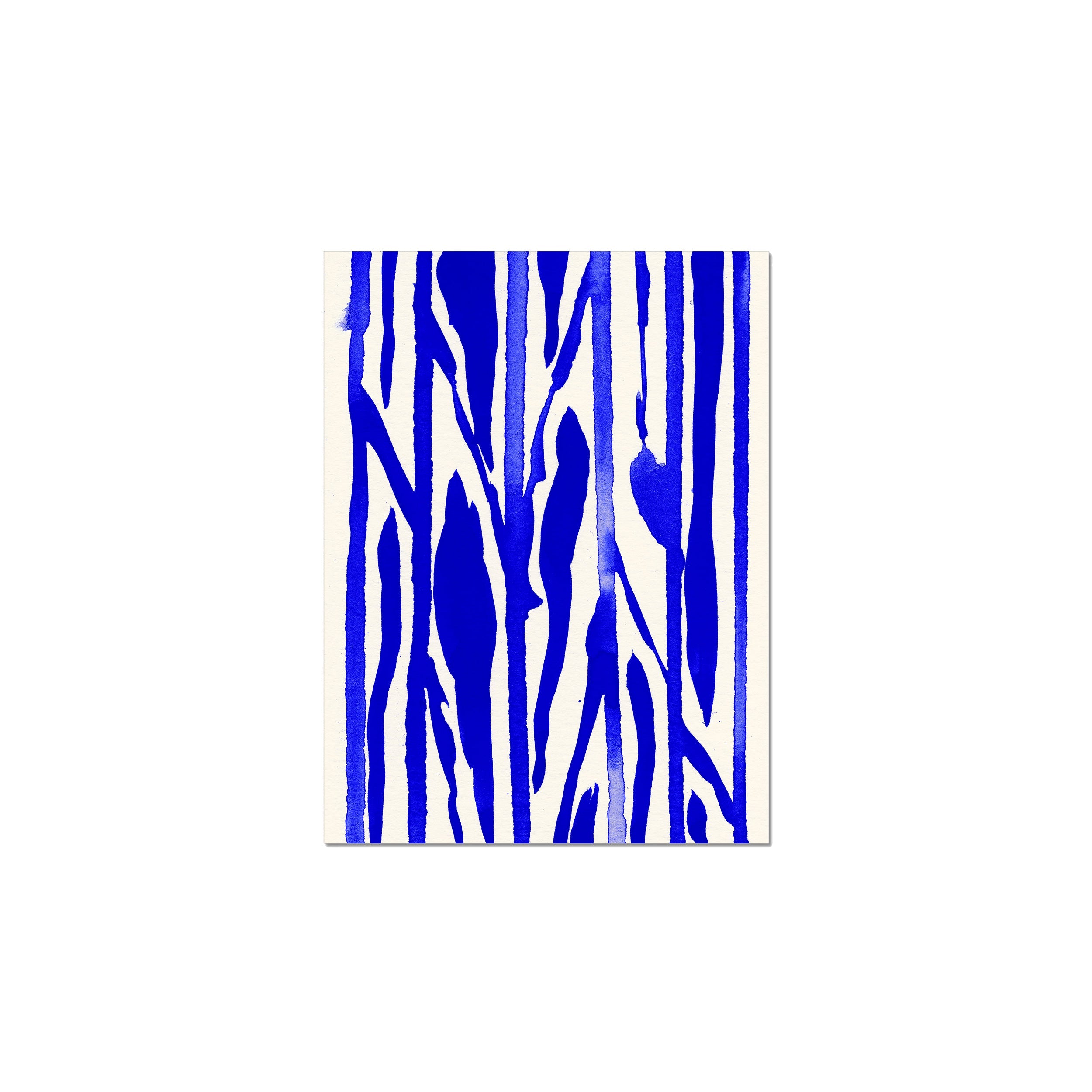 Ink Composition 22 blue ink, unframed 30x40cm fine art giclée print.