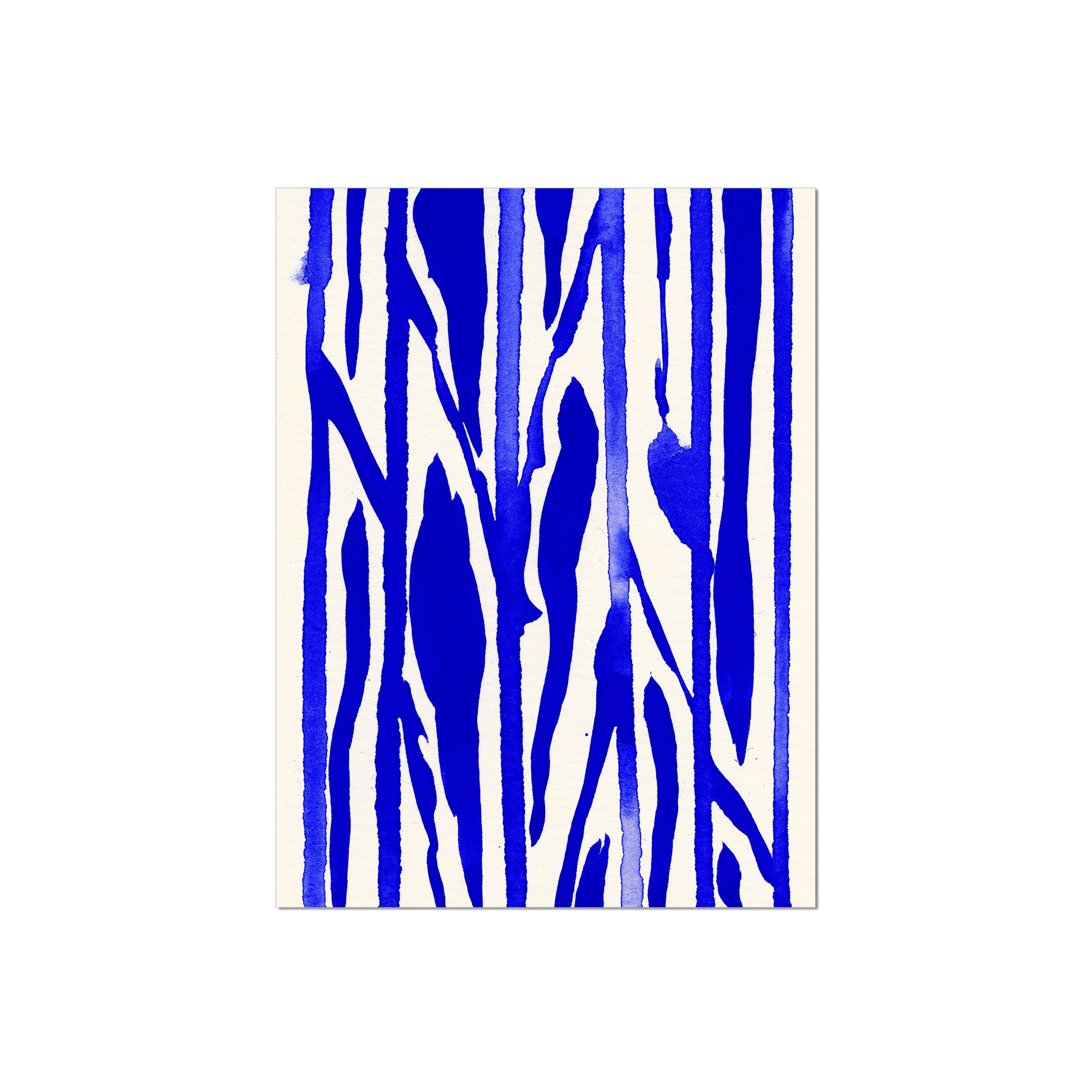 Ink Composition 22 blue ink, unframed 45x60cm fine art giclée print.