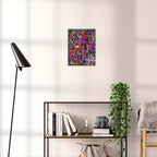 Broken Beat 01 abstract wall art print shown to scale at 30 x 40 cm