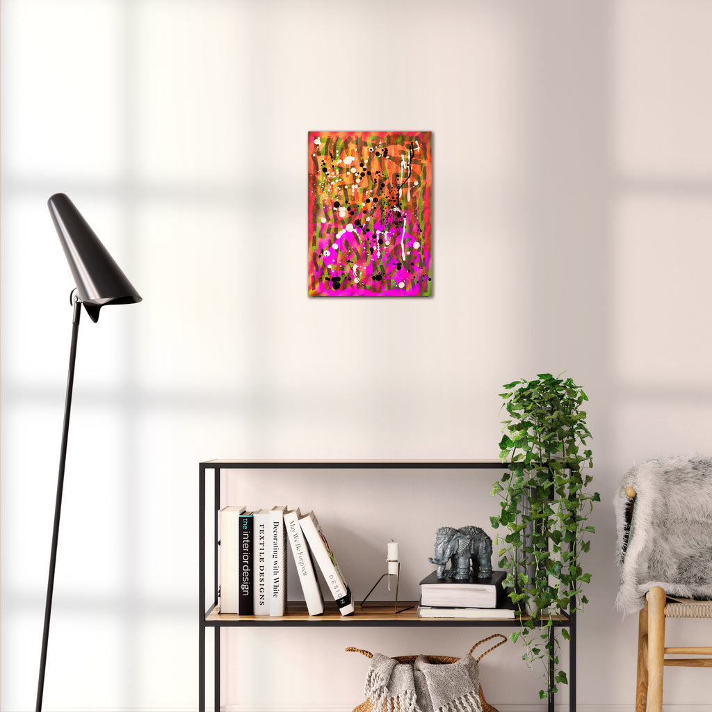 Broken Beat 02 abstract wall art print shown to scale at 30 x 40 cm