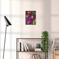 Broken Beat 04 abstract wall art print shown to scale at 30 x 40 cm