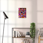 Broken Beat 05 abstract wall art print shown to scale at 30 x 40 cm