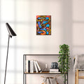Broken Beat 07 abstract wall art print shown to scale at 30 x 40 cm