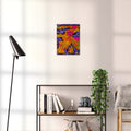 Broken Beat 10 abstract wall art print shown to scale at 30 x 40 cm