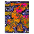 Broken Beat 10 abstract wall art print with layered colour, fragmented forms and gestural marks